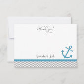 Nautic Wedding Dankeschön Card Dankeskarte (Vorderseite)
