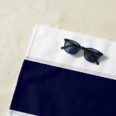 Nautic Wedding Floral Anchor Navy Gray Trauzeuge Strandtuch (Beispiel)