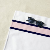 Nautic Wedding Floral Anchor Pink Marine Brides Strandtuch (Beispiel)