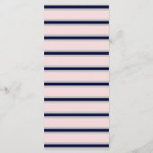 Nautic Wedding Floral Anchor Pink Navy Grau Menükarte (Rückseite)