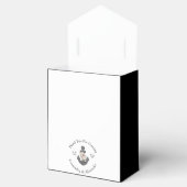 Nautic Wedding Floral Anchor Schwarz-weiß Geschenkschachtel (Geöffnet)