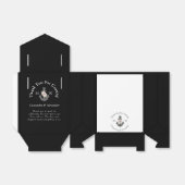 Nautic Wedding Floral Anchor Schwarz-weiß Geschenkschachtel (Ungefaltet)