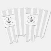 Nautic Wedding Floral Anchor Silver Gray Geschenkschachtel (Ungeklappt)