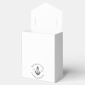 Nautic Wedding Floral Anchor Silver Gray Geschenkschachtel (Geöffnet)