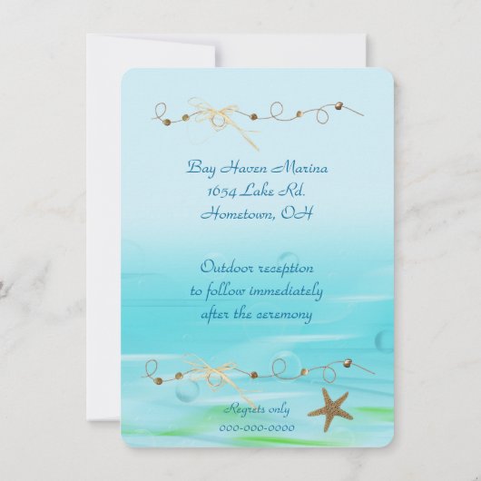 Nautic Wedding Invite Einladung (Rückseite)