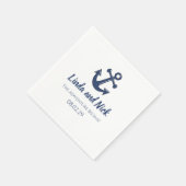 Nautic Wedding Napkins Das Abenteuer beginnt Serviette (Ecke)