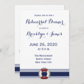 Nautic Wedding Probe Einladungen Lifesaver (Vorne/Hinten)