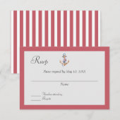 Nautic Wedding RSVP Karte (Vorne/Hinten)