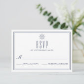 Nautic Wedding RSVP Karte (Stehend Vorderseite)