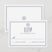 Nautic Wedding RSVP Karte (Vorne/Hinten)