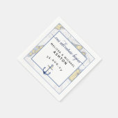 Nautic Wedding Script Typografy Dating Serviette (Ecke)