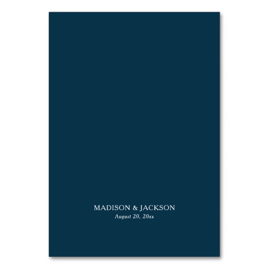 Nautic Wedding Simple Tischnummer (Rückseite)