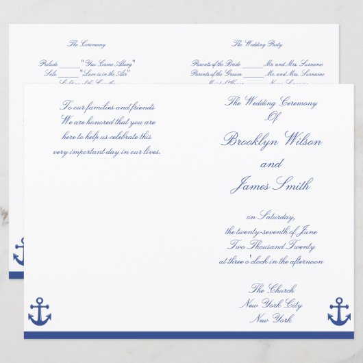 Nautic Wedemony Program Flyer (Vorne/Hinten)