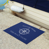 Nautic Welcome on ard Compass Rose Name Fußmatte