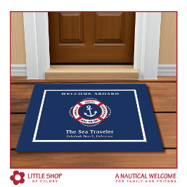 Nautic Welcome on the Life Preserve Anker Fußmatte