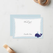 Nautic Whale Danke Karte (Vorderseite/Rückseite Beispiel)