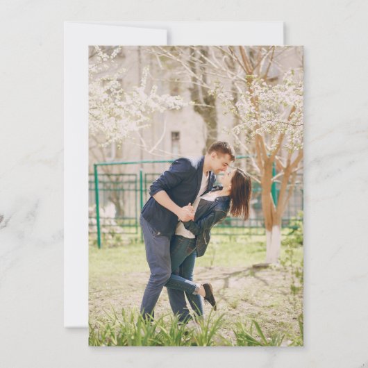 Nautic White Anchor Classic Save the Date Einladung (Rückseite)