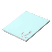 Nautic White Anchor Notizblock (Rotiert)