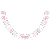 Nautic White and Pink Bunting Wimpelkette (Alle)