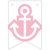 Nautic White and Pink Bunting Wimpelkette (Erste Fahne)