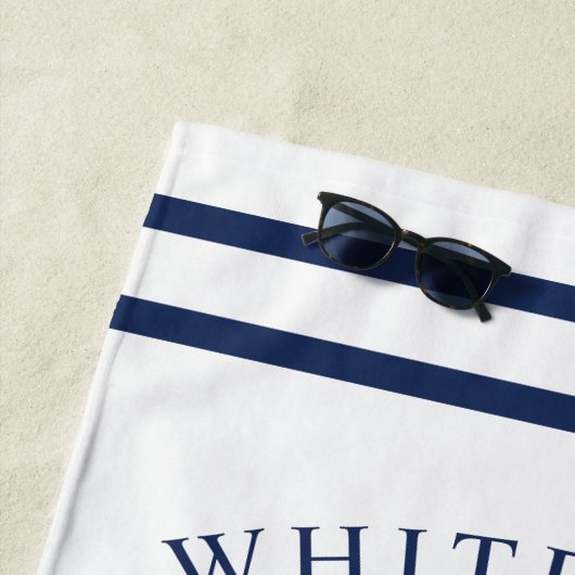Nautic White Custom Family Anchor Strandtuch (Beispiel)