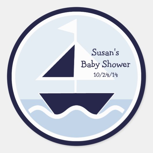 Nautic/William/Sailboat/Stickers/Cupcake Topper Runder Aufkleber (Vorderseite)