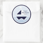 Nautic/William/Sailboat/Stickers/Cupcake Topper Runder Aufkleber (Tasche)