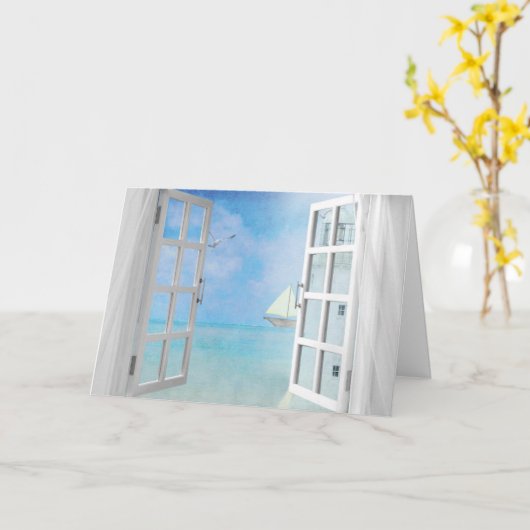 Nautic Window Beileid Karte (Gelbe Blume)