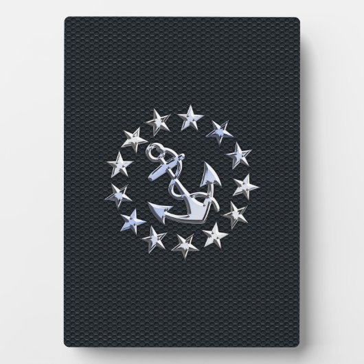 Nautic Yacht Flag Chrome Ensign auf Grille Print Fotoplatte (Vorderseite)