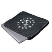 Nautic Yacht Flag Chrome Ensign auf Grille Print Laptopschutzhülle (Vorne Knopf)