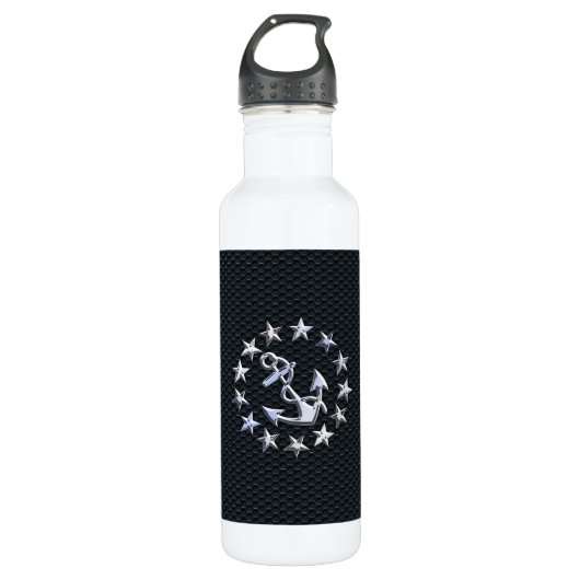 Nautic Yacht Flag Chrome Ensign auf Grille Print Trinkflasche (Vorderseite)