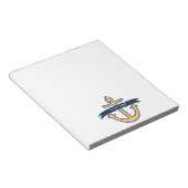 Nautic Yellow Anchor Notizblock (angewinkelt)