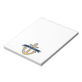 Nautic Yellow Anchor Notizblock (Rotiert)