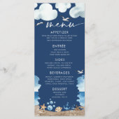 Nautica Navy Baby Shower Menu Menükarte (Vorderseite)