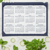 Nautical 2026 Calendar Family Foto Navy Blue Geschirrtuch (Gefaltet)