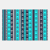 Nautical 3-Pack  Geschenkpapier Set (Vorderseite)
