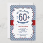 Nautical 60. Geburtstag Einladung (Vorderseite)