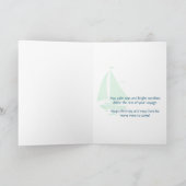 Nautical Abstrakt Sailing Happy Birthday Karte (Innenseite)