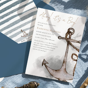 Nautical Adventure Ahoy Es ist eine Baby-Dusche Einladung