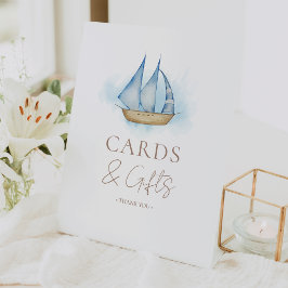 Nautical Adventure Baby-Duschkarten und Geschenke Sockelschild