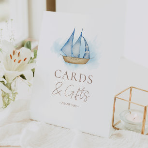 Nautical Adventure Baby-Duschkarten und Geschenke Sockelschild