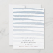 Nautical Adventure White Baby Dusche Dankeskarte (Rückseite)