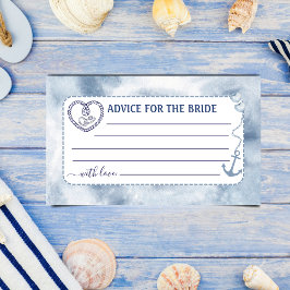 Nautical Advice for The Bride Bridal Shower Anchor Begleitkarte