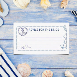 Nautical Advice for The Bride Bridal Shower Anchor Begleitkarte