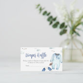 Nautical Ahoy Baby Duschdusche Windeln Raffel Begleitkarte (Stehend Vorderseite)