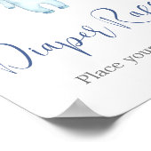 Nautical Ahoy Baby Duschdusche Windeln Raffel Poster (Ecke)