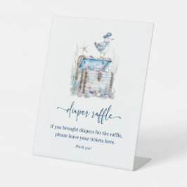 Nautical Ahoy Baby Duschdusche Windeln Raffel Sockelschild