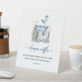 Nautical Ahoy Baby Duschdusche Windeln Raffel Sockelschild (In SItu)