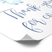 Nautical Ahoy Baby Dusche Danke Karte Poster (Ecke)