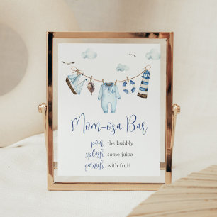 Nautical Ahoy Baby Dusche Mama Osa Bar Poster